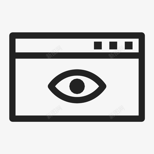 浏览器可视化眼睛显示图标svg_新图网 https://ixintu.com 显示 浏览器可视化 眼睛 视图