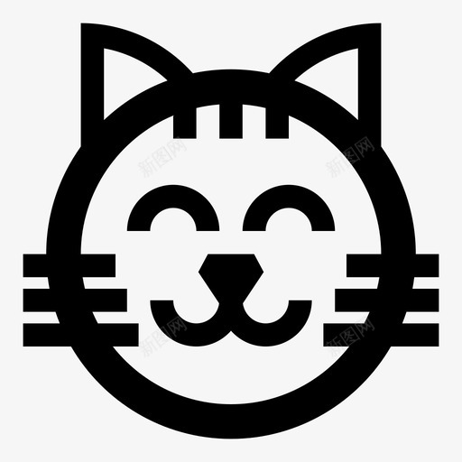 猫快乐家图标svg_新图网 https://ixintu.com 咕噜声 宠物 家 快乐 有用的图标动物 猫
