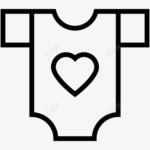 婴儿衬衫衣服连体衣图标svg_新图网 https://ixintu.com 婴儿和儿童图标集 婴儿衬衫 衣服 连体衣