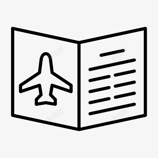 旅游手册旅游小册子广告图标svg_新图网 https://ixintu.com 促销 广告 旅游小册子 旅游手册 机场 预订 飞机