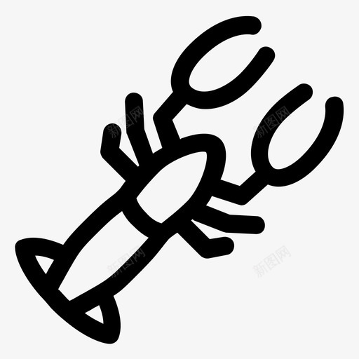 龙虾爪子螃蟹图标svg_新图网 https://ixintu.com 动物 爪子 甲壳类动物 螃蟹 龙虾 龙虾卷 龙虾尾