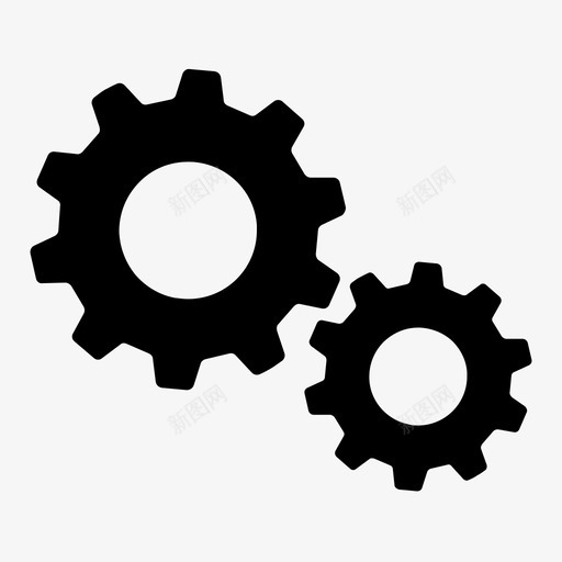 设置齿轮菜单图标svg_新图网 https://ixintu.com 加工 工具 菜单 设置 首选项 齿轮