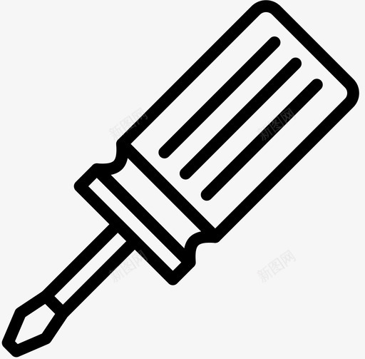 螺丝刀建筑工具图标svg_新图网 https://ixintu.com 工作 工具 建筑 粉碎图标建筑轮廓 螺丝刀