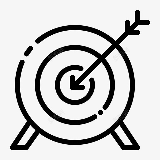 射箭箭公牛眼图标svg_新图网 https://ixintu.com 公牛眼 奥运会 奥运会路线 射箭 标靶 箭 靶子