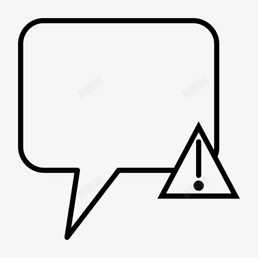 聊天错误通信消息图标svg_新图网 https://ixintu.com 消息 社交 网络 聊天 聊天泡泡 聊天错误 通信