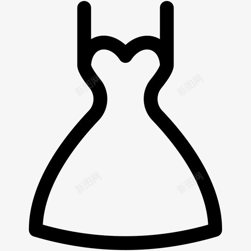 女装鸡尾酒礼服晚礼服图标svg_新图网 https://ixintu.com 女装 时尚和服装可爱的图标 晚礼服 派对礼服 鸡尾酒礼服