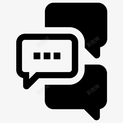 群聊短信通讯第五卷图标svg_新图网 https://ixintu.com 短信 群聊 通讯第五卷