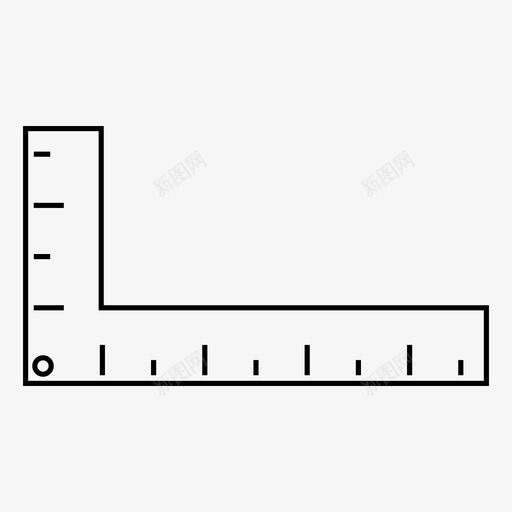定尺角度量尺图标svg_新图网 https://ixintu.com 定尺 文具 直尺 角度 量尺