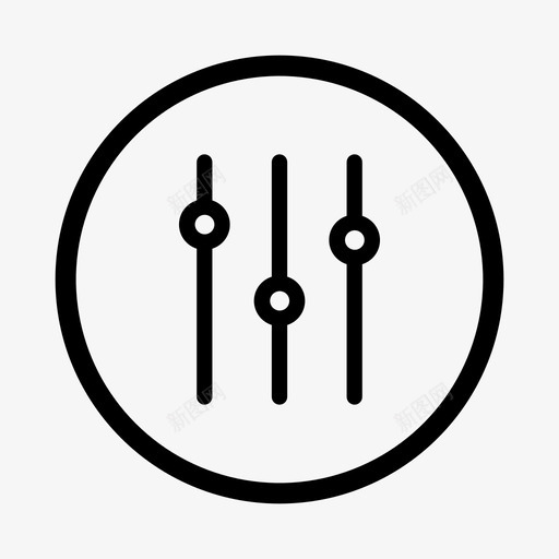 设置首选项滑块图标svg_新图网 https://ixintu.com 滑块 线条艺术图标 设置 首选项