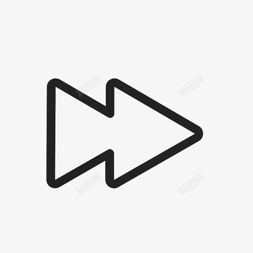 快进按钮下一个图标svg_新图网 https://ixintu.com 三角形 下一个 快进 按钮 朝向