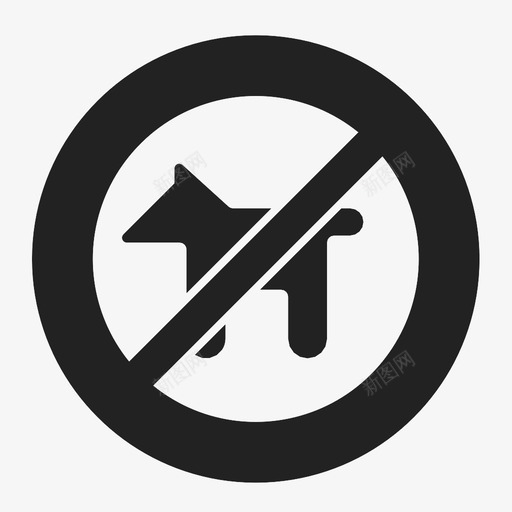 禁止宠物动物狗图标svg_新图网 https://ixintu.com 动物 狗 禁止 禁止宠物 禁止狗随地拉屎