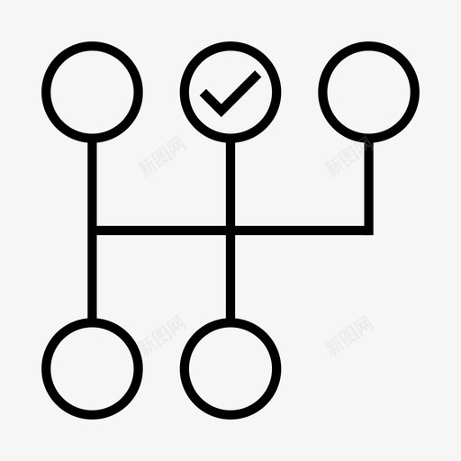 汽车档位电路网络图标svg_新图网 https://ixintu.com 三档 变速器 换档 汽车档位 电路 网络