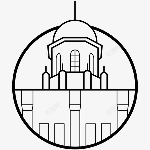 弗朗索西舍大教堂德国柏林纪念碑图标svg_新图网 https://ixintu.com 世界顶级城市线图标 弗朗索西舍大教堂 德国柏林 法国大教堂 纪念碑