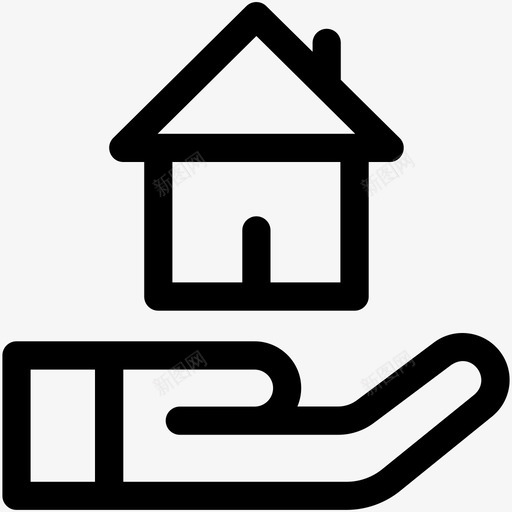 家庭金融护理房子图标svg_新图网 https://ixintu.com 业主 家庭金融 建筑模型 房地产 房地产可爱的图标 房子 房屋开发 护理