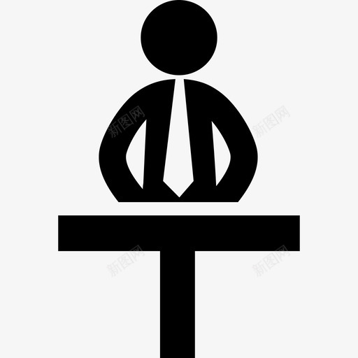 桌子后面的商人人商人图标svg_新图网 https://ixintu.com 人 商人 桌子后面的商人