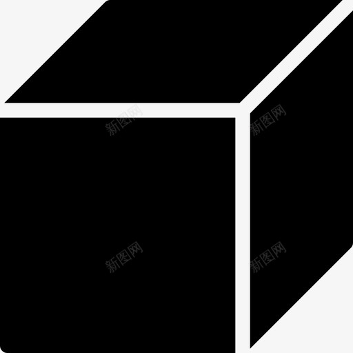 立方体图表线条图标svg_新图网 https://ixintu.com 图表 形状 形状实心图标 立方体 线条