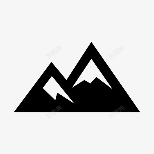 山高尖图标svg_新图网 https://ixintu.com 尖 山 顶 高