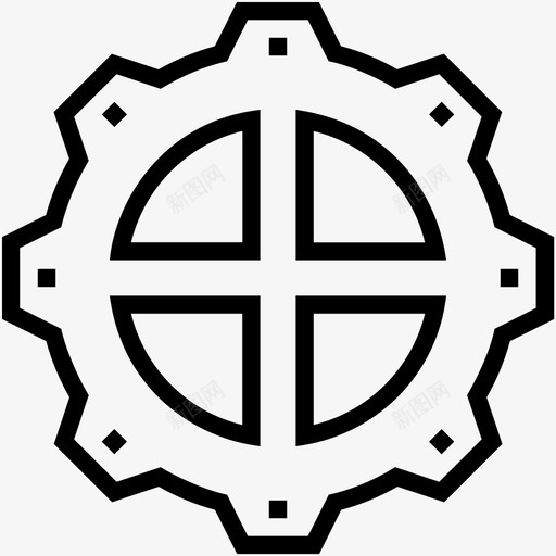 齿轮选项设置图标svg_新图网 https://ixintu.com 工具和构造轮廓图标 设置 选项 齿轮