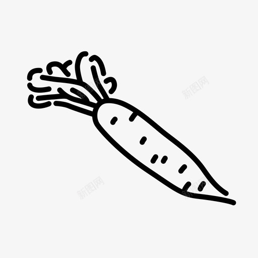 白萝卜胡萝卜农场图标svg_新图网 https://ixintu.com 农场 有机 白萝卜 素食 胡萝卜 蔬菜 食品