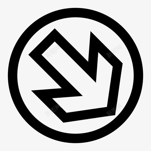 右下方向右下角图标svg_新图网 https://ixintu.com 右下 右下角 导航 方向