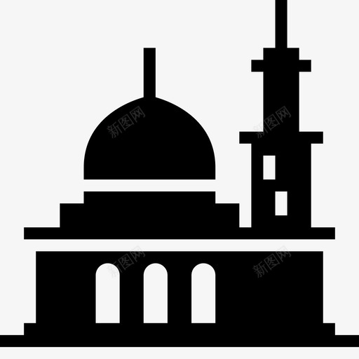 清真寺真主建筑图标svg_新图网 https://ixintu.com 宗教 崇拜 建筑 建筑铭文 清真寺 真主