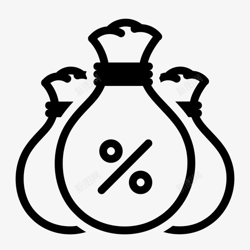 预算包公司图标svg_新图网 https://ixintu.com 业务线 储蓄 公司 利息 包 百分比 钱 钱袋 预算