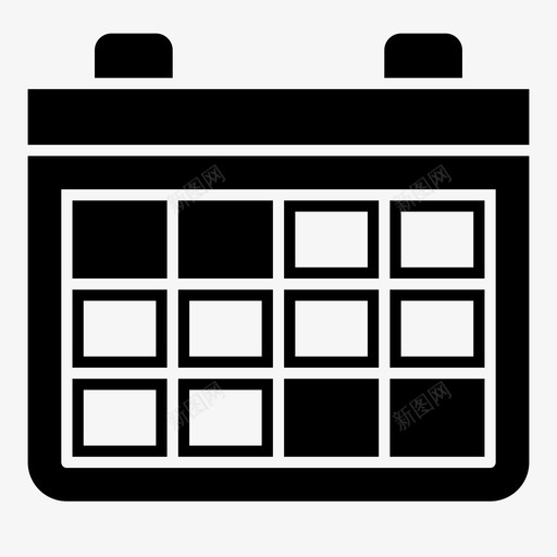 时间段日历日期图标svg_新图网 https://ixintu.com 周 日 日历 日期 时间段 月 组合字形 计划