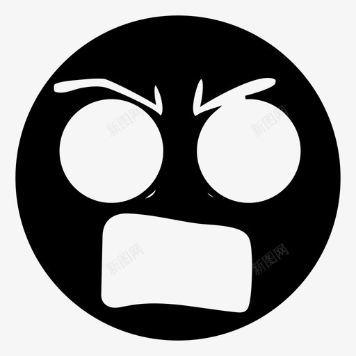 震惊wtf愤怒图标svg_新图网 https://ixintu.com wtf 大喊大叫 天哪 惊讶 愤怒 表情符号 震惊