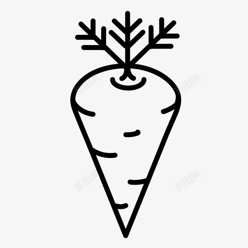胡萝卜食物菜园图标svg_新图网 https://ixintu.com 沙拉 胡萝卜 菜园 蔬菜 食物