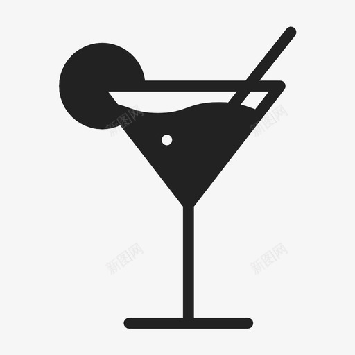 鸡尾酒开胃酒开胃菜图标svg_新图网 https://ixintu.com 开胃菜 开胃酒 杯子 鸡尾酒