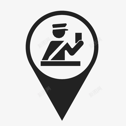 护照检查机场支票图标svg_新图网 https://ixintu.com 护照检查 支票 机场 海关 警察
