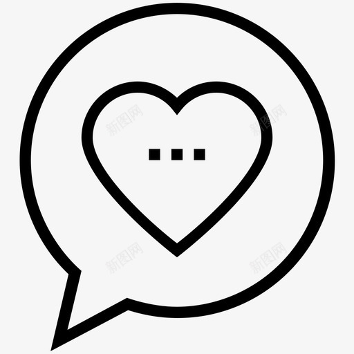 爱聊心爱留言图标svg_新图网 https://ixintu.com 心 浪漫聊天 爱留言 爱聊 网络与沟通 言语泡沫