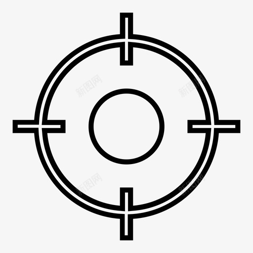 十字准线瞄准靶心图标svg_新图网 https://ixintu.com 中心 十字准线 射击 步枪 焦点 球门 目标瞄准目标 瞄准 视野 靶心