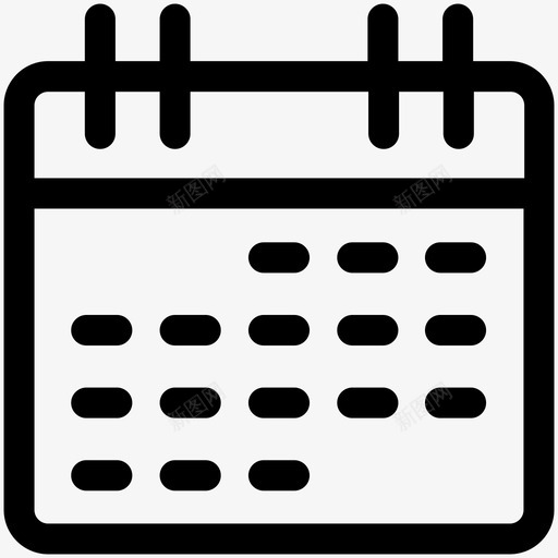 日历日期日程图标svg_新图网 https://ixintu.com 旅行可爱的图标 日历 日期 日程 时间表