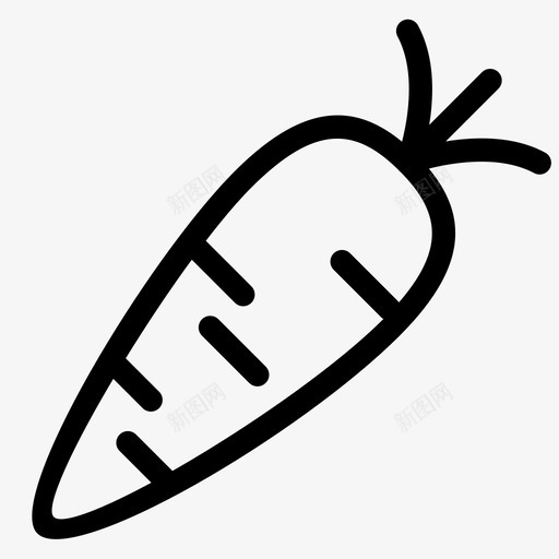 胡萝卜食物根图标svg_新图网 https://ixintu.com 多蒂 根 胡萝卜 蔬菜 食物