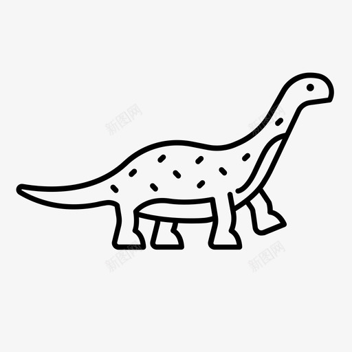 阿拉莫龙动物恐龙图标svg_新图网 https://ixintu.com 动物 恐龙 灭绝 阿拉莫龙