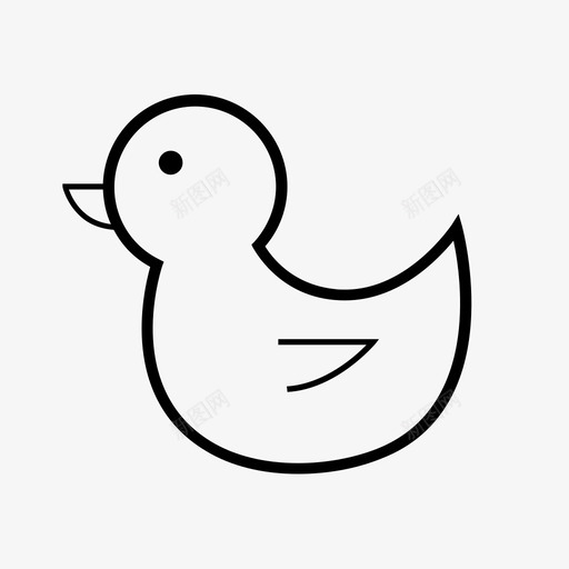 鸭子橡皮鸭子游泳图标svg_新图网 https://ixintu.com 宝贝妈咪 梳妆 橡皮鸭子 水 游泳 玩具 鸭子