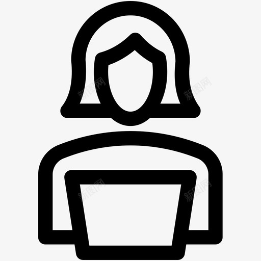 接待员等待电话图标svg_新图网 https://ixintu.com 会计 出纳 化身可爱的图标 客服 接待员 欢迎 电话 等待 职员 预约