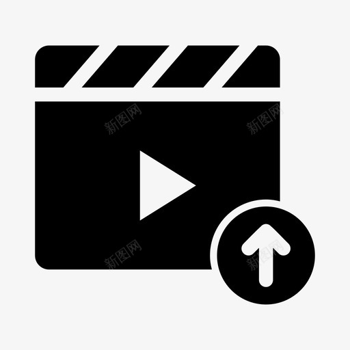 视频上传摄像机胶卷图标svg_新图网 https://ixintu.com 媒体播放器 录像机 摄像机 电影播放器 胶卷 视频上传
