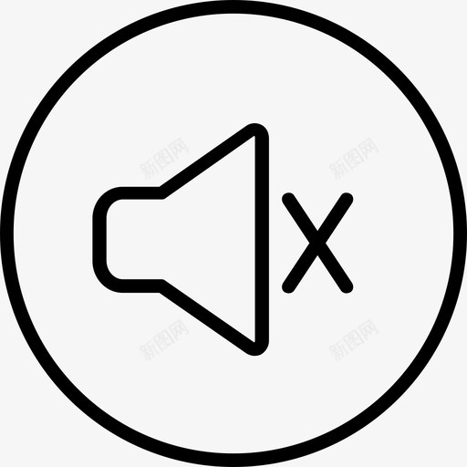静音音频按钮图标svg_新图网 https://ixintu.com 声音 按钮 静音 音乐 音乐工具 音频