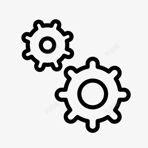 齿轮机器设置图标svg_新图网 https://ixintu.com 启动 机器 设置 车轮 齿轮