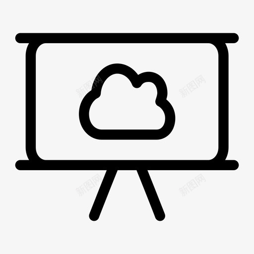 云彩投影屏标识标牌图标svg_新图网 https://ixintu.com 云彩投影屏 标牌 标识