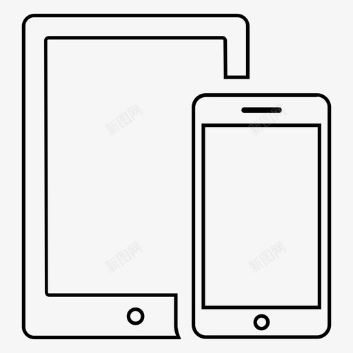 设备手机显示器图标svg_新图网 https://ixintu.com ipad 屏幕 平板电脑 手机 显示器 智能手机 智能手机平板电脑 设备