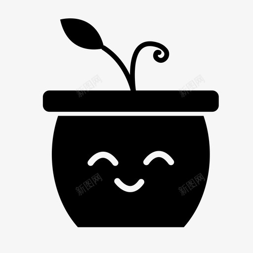笑脸壶怪兽表情符号植物图标svg_新图网 https://ixintu.com 植物 植物怪兽 烟雾 笑脸壶怪兽 表情符号