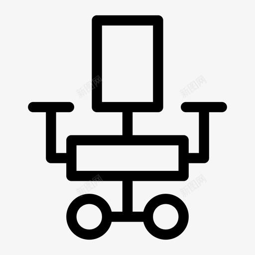 椅子家具旋转式图标svg_新图网 https://ixintu.com 办公室 家具 旋转式 桌子 椅子
