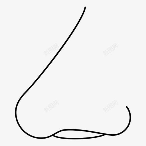 鼻子鼻孔器官图标svg_新图网 https://ixintu.com 味觉 嗅觉 器官 感觉 鼻子 鼻孔