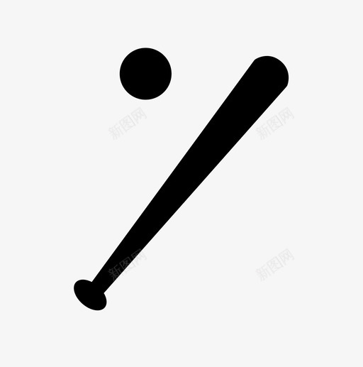 棒球运动挥杆图标svg_新图网 https://ixintu.com 挥杆 棒球 运动