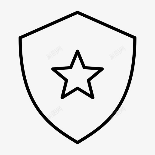 最爱的盾防病毒安全徽章图标svg_新图网 https://ixintu.com 安全徽章 安全标志 星星 最爱的盾 警告 防病毒