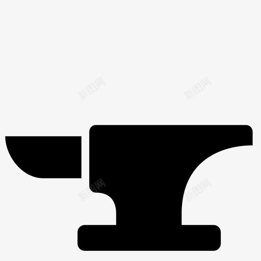 铁砧锻造硬图标svg_新图网 https://ixintu.com 硬 重 铁 铁砧 锻造