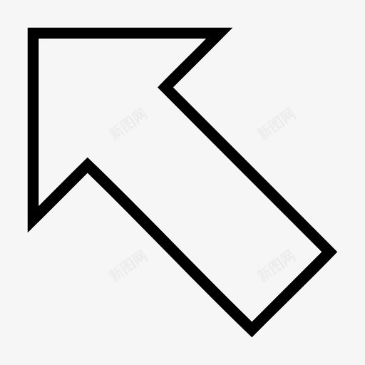 左上箭头方向图标svg_新图网 https://ixintu.com 导航 左上 左上角 指针 方向 箭头